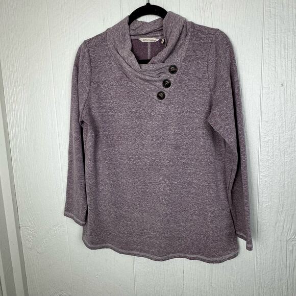 Soft Surroundings Brinley Cowl Neck Knit Pull Over Purple Size Medium Petite - Picture 2 of 9